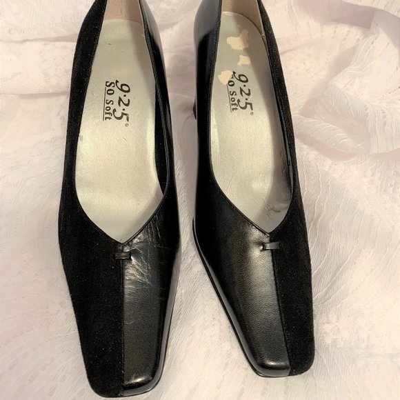 9-2-5 So Soft 8M Black Patent Leather/Suede - Heel - Picture 1 of 7